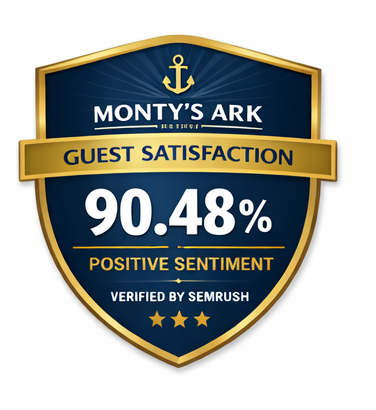 Monty's Ark Guest Satisfaction Rating Badge